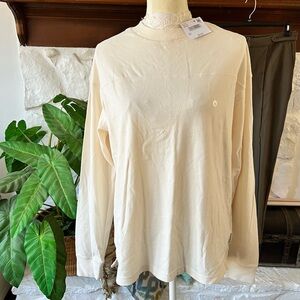 American Eagle Men’s Cream Long Sleeve Top NWT Size Small